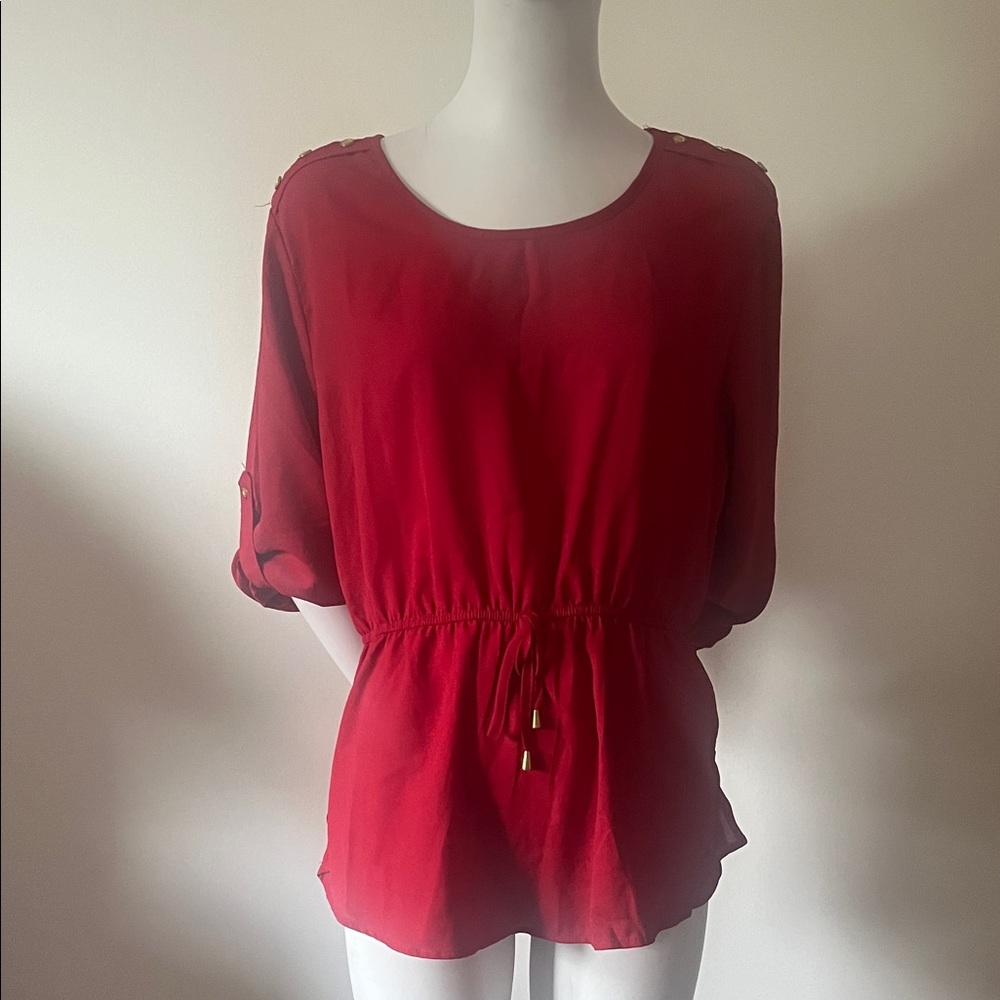 Vintage Mileage Elegant Red Women's Top
